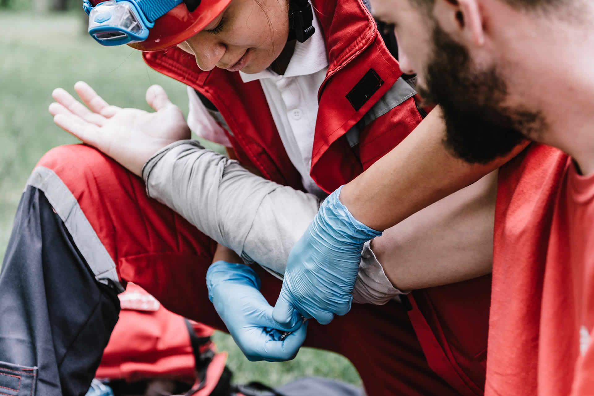 Treatment of a burn victim